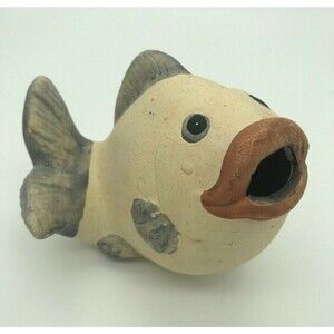 Red Clay Pottery Fish, maybe Mexico. Matte finish. Cute for Bath, Beach, Incense